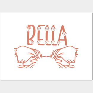 Dog name design for the puppy BELLA Posters and Art